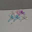 Chunful 6 Pcs Christmas Hummingbird Ornaments Hanging Acrylic Iridescent Hummingbird Flying Figurine Clear and Purple Blue Humming Bird Decor for Christmas Trees Home Decorations