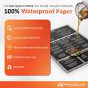 TerraSlate Premium Waterproof Printer Paper, 8 MIL 8.5 x 11 Inches, Durable & Heavy-duty paper (25 Sheets)