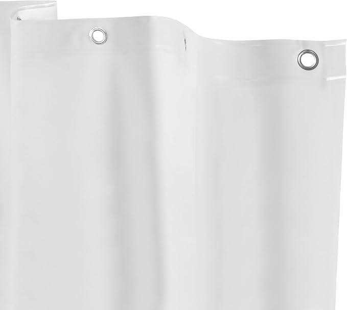 Kenney MB61158 Microban Protected Medium Weight 4.8 Gauge Waterproof PEVA Shower Curtain Liner with Rust-Resistant Metal Grommets and Weighted Magnetic Hem for Bathroom, 70" W x 72" H, Frosted, 1-Pack