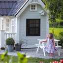 Shed Windows 2 Pack, Chicken Coop Windows 24" x 27" with Tempered Glass and Fiberglass Screen, Flush Mounted Small Window for Shed, Barns, Playhouse, Household, Garage (Black)