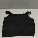 SweatyRocks Women's Sleeveless Solid Knit Straps Crop Tank Tops (Black), Large