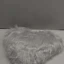 Fluffy heart-shaped pillow, sofa bed decoration, pillow decoration, room pillow (grey, 11.81inch X 15.74inch)