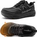 Men's Orthopedic Diabetic Walking Shoes: Wide Tox Box Comfortable Arch Support Plantar Fasciitis Orthotics Heel Spur Shoes, Swollen Feet Casual Fashion Sneakers for Foot and Heel Pain Relief (K1-black), Size 13