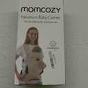 Momcozy Newborn Baby Carrier - Ergonomic, Cozy and Lightweight Carrier for 7-24lbs, Adjustable Neck Support with Sunshield, Breathable Airmesh Perfect for Summer Outing, Khaki