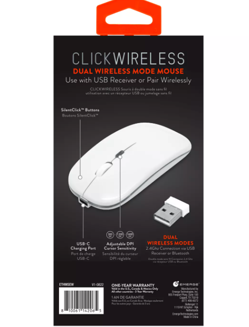 EMERGE DUAL WIRELESS MODE MOUSE