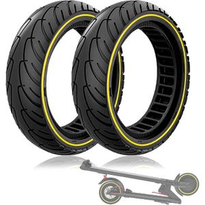 8.5x2.0 Scooter Tire, Fit for 50/75-6.1 8 1/2x2 Original, 8.5 Inch Fit for isinwheel S9 Pro VOLPAM SP06/SPT7/SP03 Electric Scooter Front Rear, Abrasion-Resistant, Yellow 2pcs