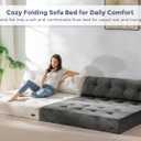 MAXYOYO Folding Sofa Bed, Convertible Chair Bed with Pillow, Loveseat