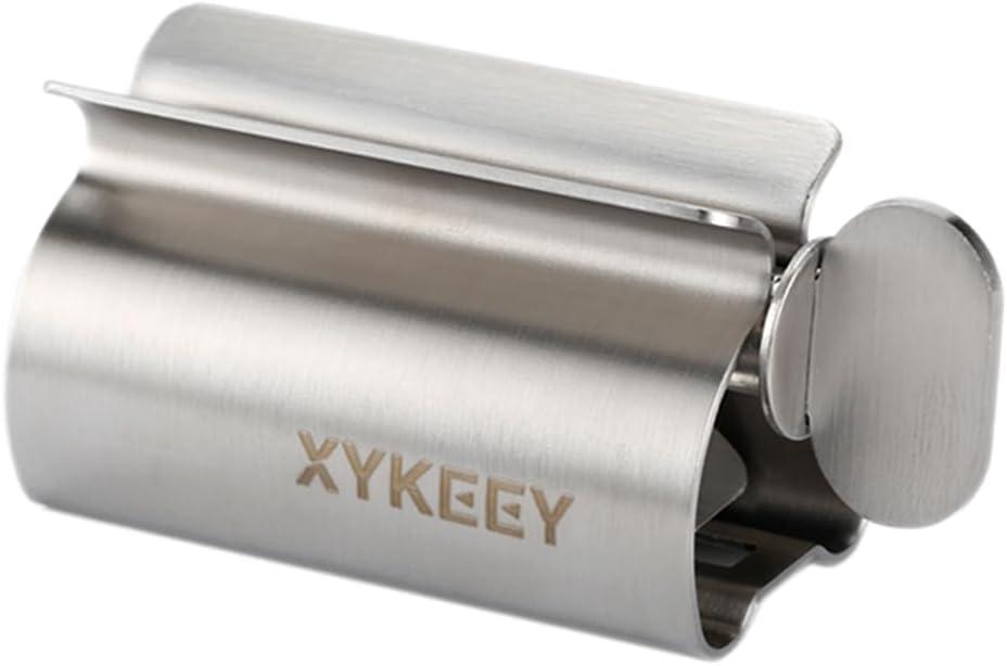 XYKEEY Toothpaste Squeezer Tube Squeezer - Toothpaste Squeezer Roller Tube Squeezer Tool, Rolling Tooth Pastetooth Paste Squeeze Dispenser Tube Wringer, 1 Pack (Stainless Steel)