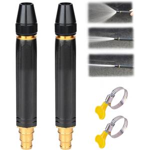 2 Pack Home High-Pressure Car Wash Water Gun with Booster Nozzle and Hose, High Pressure Hose Nozzle, Adjustable Spray Patterns for Car Washing and Outdoor Cleaning