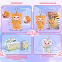 CALEMBOU Blind Box,Soft Kawaii 1 of 6 Possible Mystery Collectible Plush Doll Toys, Animals Stuffed Keychain Charm Birthday Gifts,Ula Weather Series