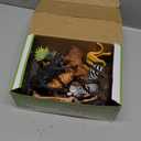 Safari Animals Figures Toys, Realistic Wild Zoo Animal Figurines, Plastic African Jungle Animals Playset for Kids Toddlers, 21Pcs Safari Toys Birthday Gifts for Boys Girls