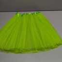 Women Teen Adult Classic Elastic 3 4 5 Layered Tulle Tutu Skirt Costume Bottom (One Size, 3Layer-LightGreen)
