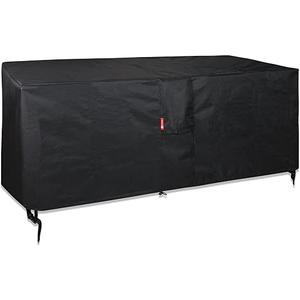 SheeChung Rectangular Fire Pit Cover,Fits 54-58 Inch-Outdoor Waterproof Anti-UV Patio Furniture Gas Fire Pit Table,58 x 28 x 24 Inches, Black