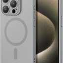 ESR for iPhone 15 Pro Max Case with MagSafe, Supports Magnetic Charging, Slim Liquid Silicone Case, Shock Absorbing, Screen and Camera Protection, Cloud Series, Grey