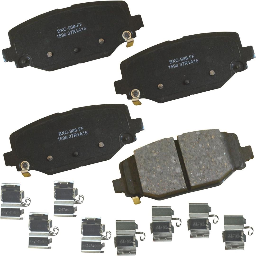 Bendix Premium SBC1596 Ceramic Rear Brake Pads for Select Models Chrysler Grand Caravan, Town & Country, Dodge Journey, Ram C/V, Volkswagen Routan