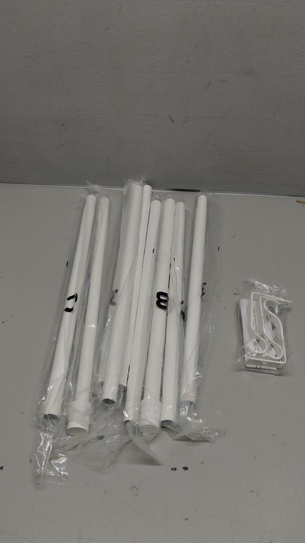 Heavy Duty Curtain Rods for Windows 66 to 120 Inch, 1 Inch Adjustable White Curtain Rod Set with Easy Installation and Modern Design (A1,White,30-120")