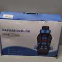 Back Massager with Heat & Traction & Vibration, Seat Massager Pad for Pain Relief Deep Tissue, Lumbar Traction, PU Leather, Foldable, for 5 to 61, Massage Chair Pad for Office Home (Dark Black)