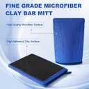 Clay Mitt Auto Detailing 2 Pack, Fine Grade Microfiber Car Clay Bar Mitt, DIY Detail Tool & Kit Car Detailing Alternative (Blue)