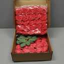 Artificial Flowers 50PCS Real Looking Coral Fake Roses with Stem for DIY Wedding Bouquets Centerpieces Party Baby Shower Home Decorations (Coral)