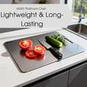 Titanium Cutting Board for Kitchen  Durable 13"x9" Metal Chopping Mat, Easy to Clean, Dishwasher Safe, Hygienic & Crack Resistant