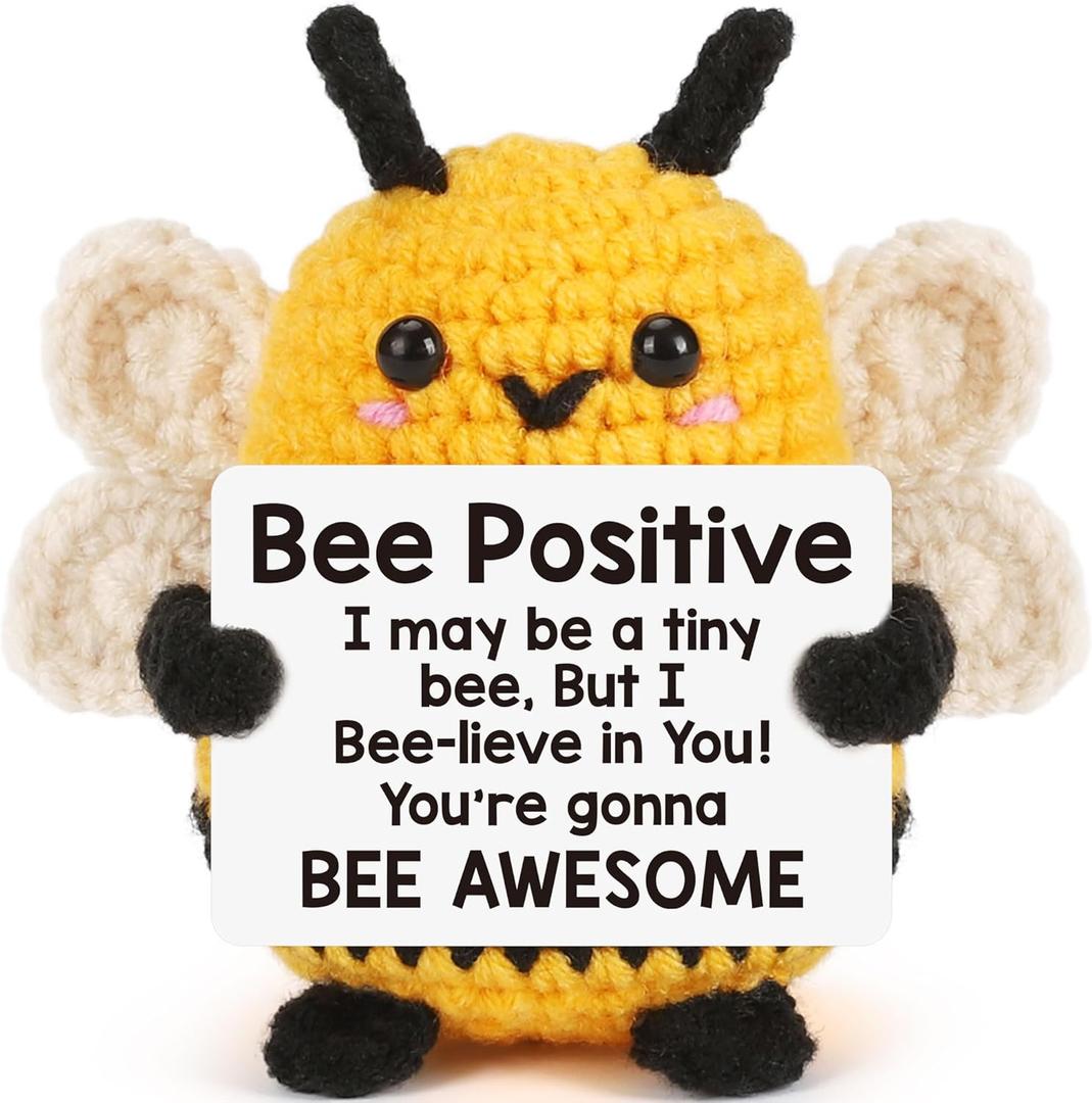 Bee Positive Cute Graduation Gifts 2026 for Teens Girl Boy, Kindergarten Preschool College High School Graduation Gift for Her Him, Fathers Day for Dad Birthday Gifts Men Women Teacher Nurse Week