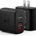 2-Pack USB C Charger Block, 40W Fast USB C Charging Block, 4-Port PD Power Adapter + QC Wall Plug Multiport Type C Charging Block Cube Compatible with iPhone 15 14 13 12 11 Pro Max XR XS 8 7, Samsung