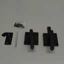 Double Sided Gate Latch, Heavy Duty Black Gate Latch for Wooden Fence, Aluminum Swinging Door Latch Gate Hardware for Outdoor Fence, Matte Black Fence Latch for Wooden Gates, Pool Gate