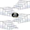 Aheroi Acrylic Risers, 20 Pcs 4 Set Display Stands, Clear Rectangular Risers for Decor, Cupcake Funko, Shoe Display (1-3-4-5-6IN)