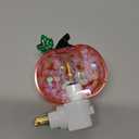 Meonum Halloween Pumpkin Bubble Night Light Plug Into Wall, Bright Orange Pumpkin Fall Seasonal Light Powered by C7 LED Bulb Decoration for Home Bedroom Bathroom Kitchen Hallway(Classic Style)