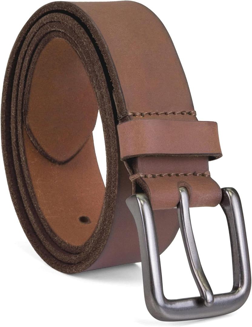 Timberland Men's 35mm Classic Buckle Leather Belt for Jeans (38, Brown)