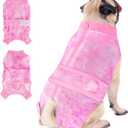 SlowTon Dog Surgery Recovery Suit - Zipper On Dog Onesies After Surgery for Female Male Dogs, Abdominal Wounds Bandages Cone/E-Collar Alternative Dogs Surgical Body Suit Shirt (Pink, XXL)