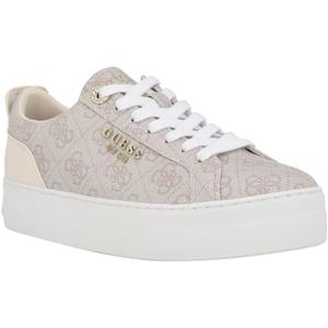 GUESS Women's Genza Sneaker (7.5, Dove 150)
