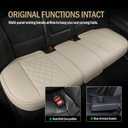 Beige Leather Car Seat Cover Rear Bench,  Rear Seat