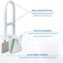 Butizone Bathtub Safety Rail, Medical Adjustable Tub Grab Bar Handle Clamp Safety Handrail Support for Seniors and Elderly