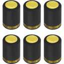 uxcell 100Pcs PVC Heat Shrink Capsules Wine Bottle Capsules Shrink Cap Wrap Shrink Top Cover Flower Pattern for Wine Cellars and Home Kitchen, Black 32x50mm