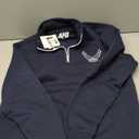 Armed Forces Gear US Air Force Wings Tackle Twill Embroidered Fleece Quarter Zip Sweatshirt (Navy,M)