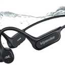 B11 Bone Conduction Headphones, IP68 Waterproof Earbuds for Swimming, 32GB & Bluetooth 6.0 Wireless Underwater Open Ear Headphones with Mic for Sport (Black)