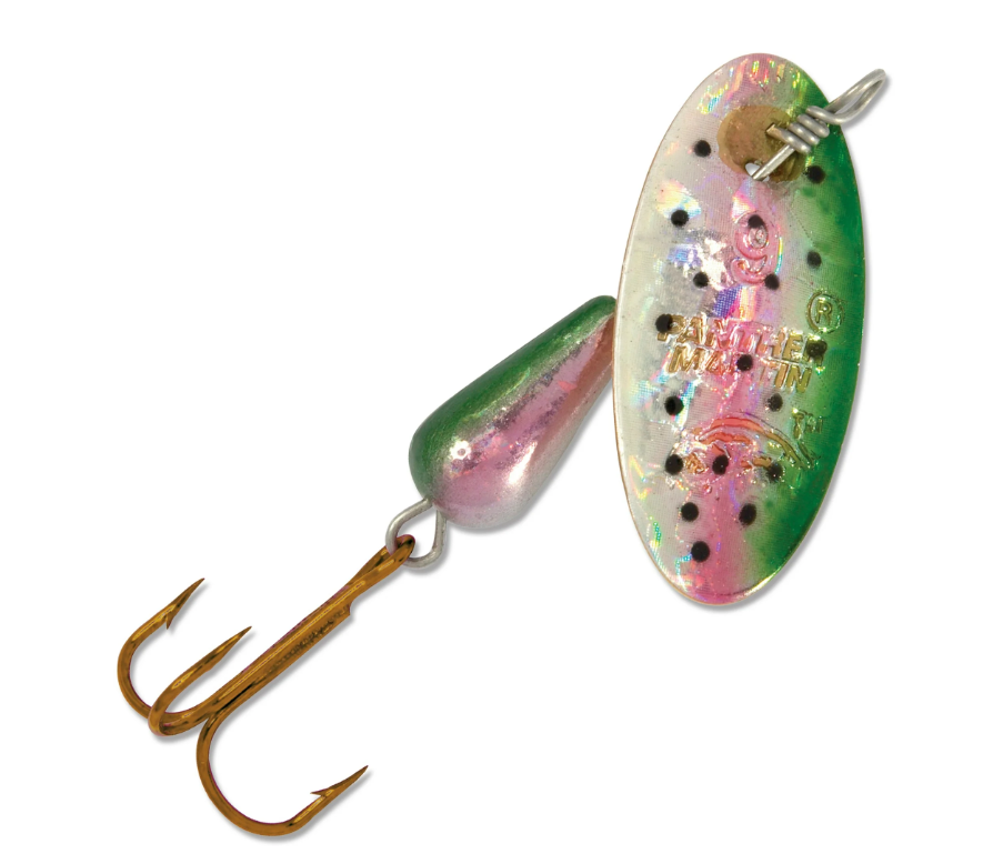 Panther Martin PMH_6_RTH Classic Holographic Spinners Fishing Lure - Rainbow Trout Holographic - 6 (1/4 oz) And Vinyl Sticker Single