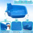 Blushtier 2 Pcs 9" x 36" Pool Ladder Mat Anti Skid Foot Wash Basin Tub Stair Step Mat and Foot Bath for Above Ground Swimming Pools Spas Accessories