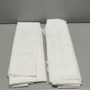 HOMEIDEAS Non See Through Privacy Sheer Curtains, Elegant Lightweight Semi Light Filtering Solid Color Window Drapes for Bedroom, Living Room, White, 52 x 63 Inches Long, 2 Panels Set