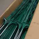 50 Pack Electric Fence Posts,48 Inch/4FT Step-in Plastic Posts for Farm and Garden,Temporary Sturdy Fencing System for Electric Fencing and Yard Protection, Green