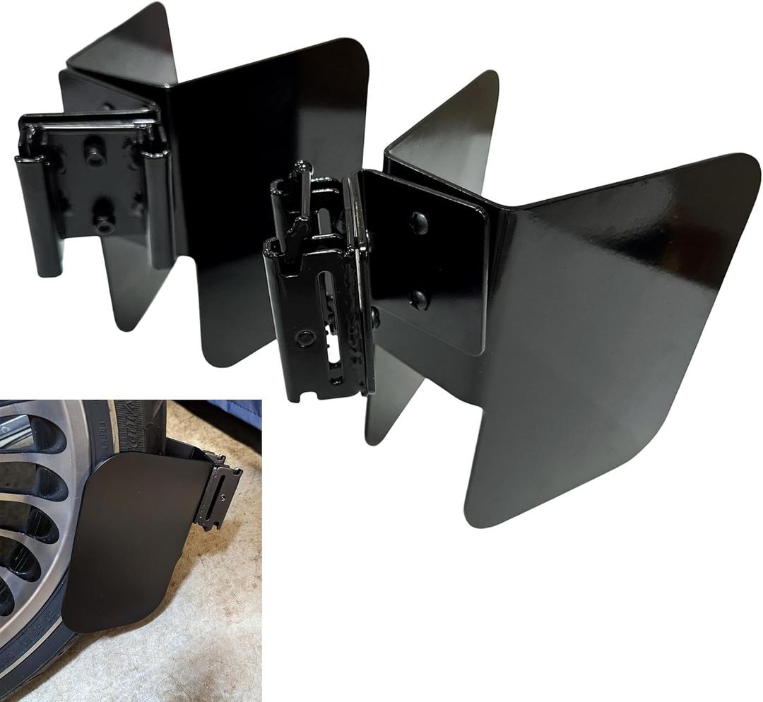 2pcs Motorcycle E Track Wheel Chock E Track Dirt Bike Wheel Chock Supports Tires up to 6 inch Wide