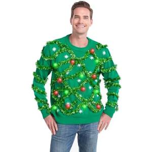 HSCTEK Light Up Men Christmas Sweater.L