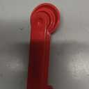 6 Pieces Red Measuring Cups and Spoons, Stackable Plastic Kitchen Gadgets for Baking