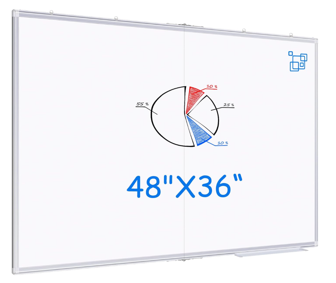 White Board Dry Erase 48x36, Maxtek Large Magnetic Whiteboard Wall Mounted