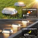 VOLISUN Solar Driveway Lights Dock Deck Lights with Remote 12 Pack,9 Colors in 1 Led IP67 Waterproof Outdoor Warning Step Lights for Driveway Sidewalk Pathway RGB