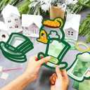 HABDJILTY 36PCS St Patrick's Day Crafts Kit,Paper Shamrock Suncatchers, Window Stained Glass Effect Art Supplies,St Patrick's DIY Kits for Holidays Party Home Classroom Crafts Creative Activities