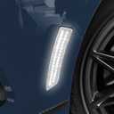 KUNGKIC For Ford Mustang 2024 2025 LED Turn Signal Brake Parking Side Marker Light Daytime Running Waterproof Sequential Blink Sport Style Extend Decoration Accessories 2PCS