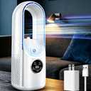 Bladeless Desk Fan, Desktop Bladeless Fan for Desk Office Home Bedroom (No Battery)