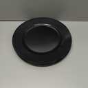 13'' Charger Plates Black Plastic Heavy Duty Disposable Dinner Chargers Serveware Dishes Platters Tableware Pack of 12